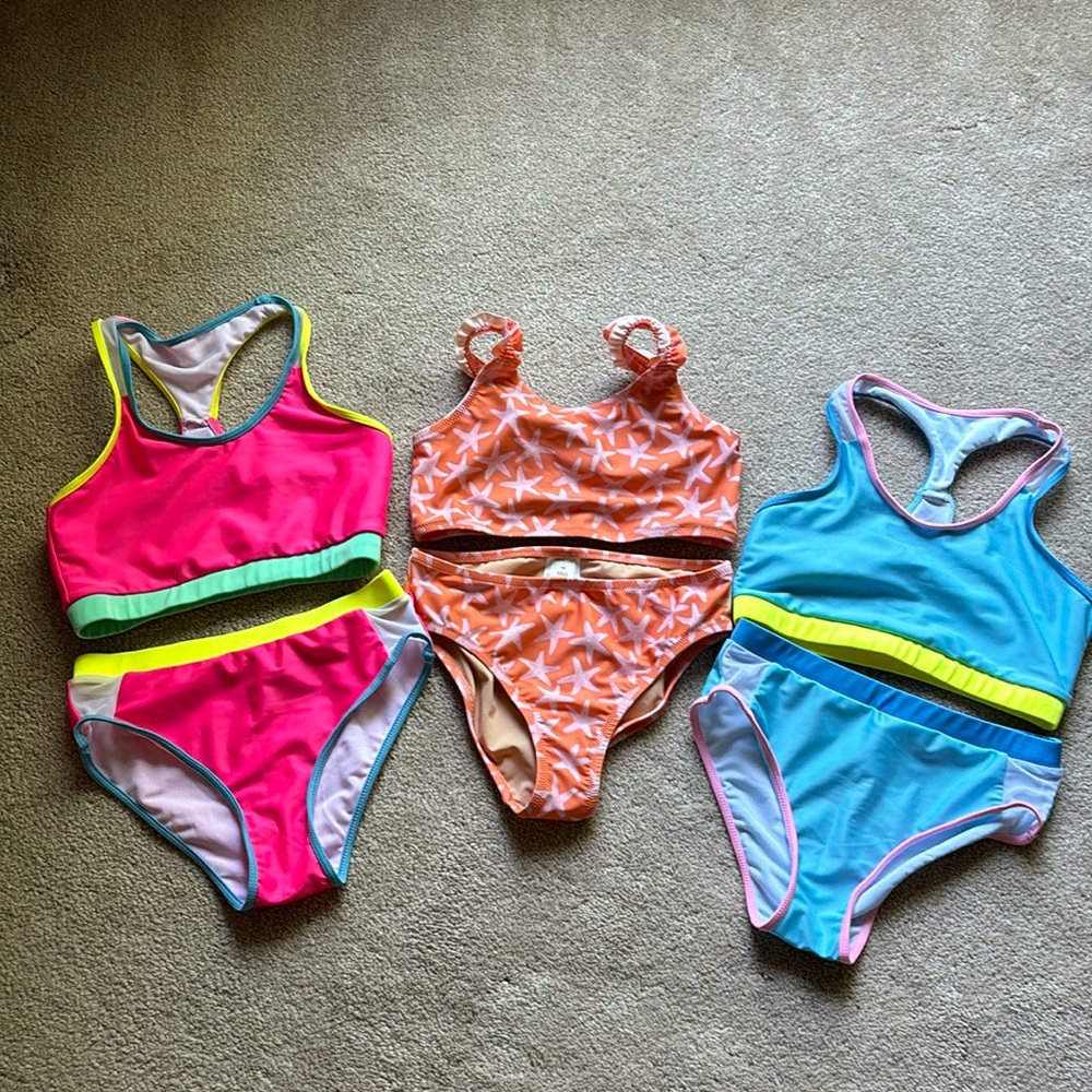 (3) bathing suits SHEIN size 9Y and JCrew size10